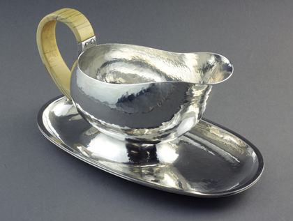 German Arts and Crafts/ Art Deco Silver Gravy Boat - Josef Arnold